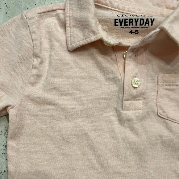 CrewCuts Kids Slub Everyday Polo Light Pink - Picture 5 of 6